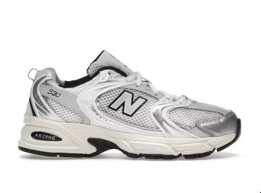 New Balance 530 White Silver Metallic (MR530TA)